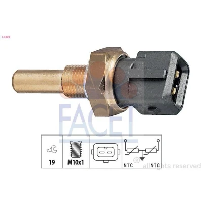 Bilde av FACET 7.3229 Sensor, kjølemiddeltemperatur Made in Italy OE Equivalent