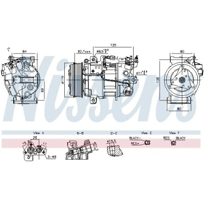 Bilde av NISSENS 891042 Kompressor PCX14 R 134a, 1234yf