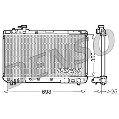 Bilde av DENSO DRM50020 Radiator Aluminium 698 350 25