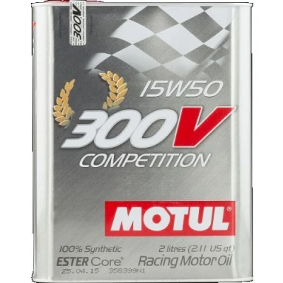 Bilde av Motul 300V Competition ESTER Core Techn. 15W 50 2l Motorolje 104244 VOLKSWAGEN: Polo IV Hatchback, Transporter 5, Touran I