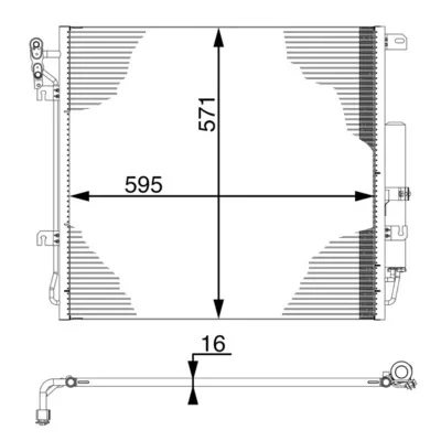 Bilde av MAHLE ORIGINAL AC 759 000S Kondensator med tørker 16 10,15 595, 596