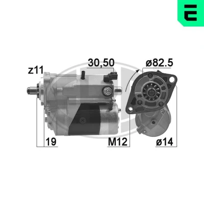 Bilde av ERA 220957A Starter 12 2,7 11 TOYOTA: Hilux 3 Pick up, VIII up