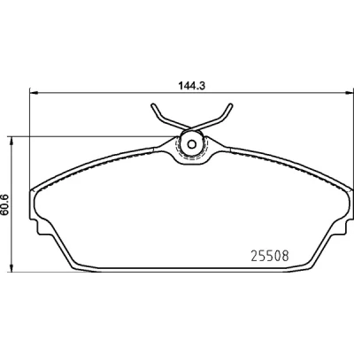 Bilde av BREMBO P 82 003 Bremseklosser ekskl. slitasjevarselkontakt med antihyle blikk tilbehør