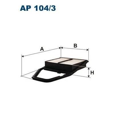 Bilde av FILTRON AP 104/3 Luftfilter 43,5 200 315 Filterinnsats