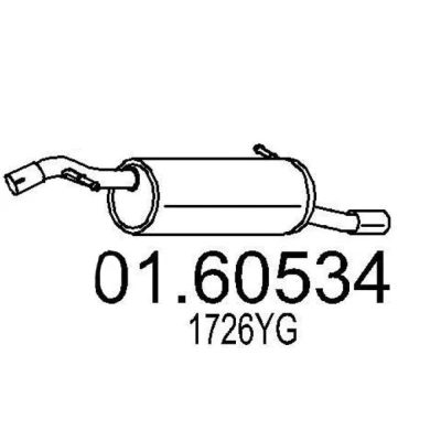 Bilde av MTS 01.60534 Sluttlyddemper 1030 CITROËN: C3 I Hatchback