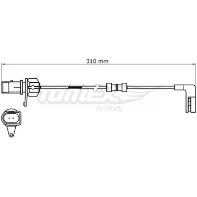 Bilde av TOMEX brakes TX 31 39 Bremsebeleggslitasje framaksel AUDI: A6 C7 Avant, Q5, A8 D4
