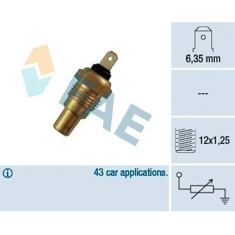 Bilde av EPS 1.830.223 Kjølevæsketemperatursensor Made in Italy OE Equivalent NISSAN: TERRANO 2