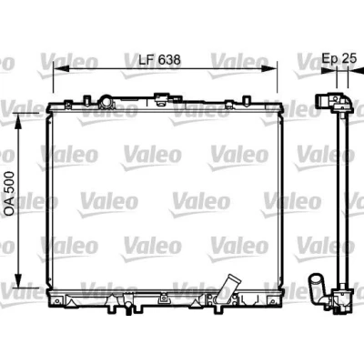 Bilde av VALEO 734424 Radiator Aluminium 498 638 26 uten kjølemiddelregulator Kjøleribber loddet