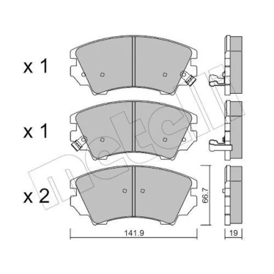 Bilde av Bremseklosser sett METELLI 22 0842 0