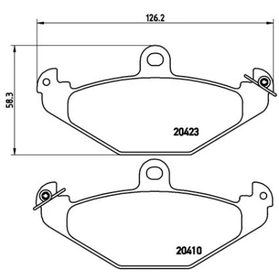 Bilde av BREMBO P 68 017 Bremseklosser ekskl. slitasjevarselkontakt uten tilbehør RENAULT: ESPACE 3