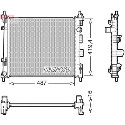 Bilde av DENSO DRM46069 Radiator 487 437 16 NISSAN: NV200 Varebil / Stasjonsvogn