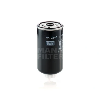 Bilde av MANN FILTER WK 724/6 Drivstoffilter Påskruingsfilter, med tappeplugg for vann