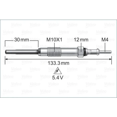 Bilde av VALEO 345243 Glødeplugg 5,4V M10X1