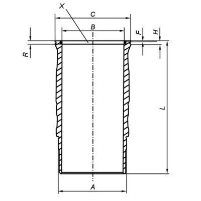 Bilde av MAHLE ORIGINAL 061 LW 00120 001 Sylinderhylse