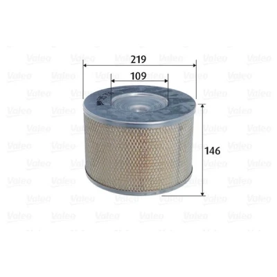 Bilde av VALEO 585756 Luftfilter 146mm 219mm Filterinnsats TOYOTA: Land Cruiser Prado 120, 90, Dyna Flatvogn lastebil / Chassis