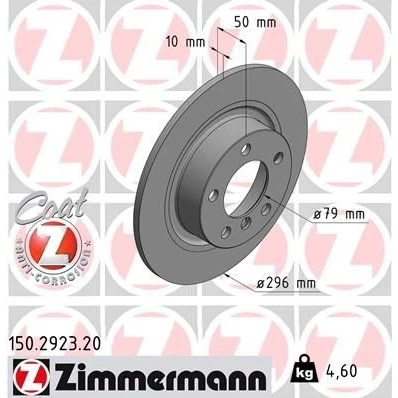 Bilde av ZIMMERMANN COAT Z 150.2923.20 Bremseskiver 296 10 6/5 5 120 fullt ut belagt høy karbon MINI: Countryman