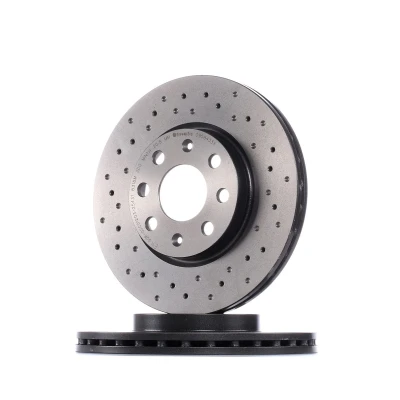 Bilde av BREMBO XTRA LINE 09.5843.3X Bremseskiver 257 22 4 perforert / ventilert belagt høy karbon med skruer OPEL: Corsa D Hatchback, E Adam