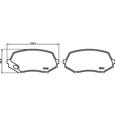Bilde av HELLA 8DB 355 005 591 Bremseklosser klargjort for slitasjeindikator MITSUBISHI: Canter 7.Generation
