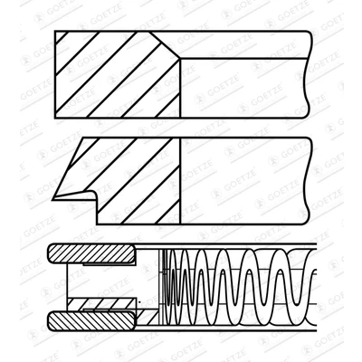 Bilde av GOETZE ENGINE 08 424600 00 Stempelringsett 74