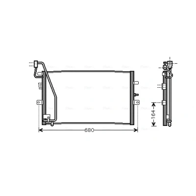 Bilde av PRASCO SB5056 Kondensator 11,7 8,4 Aluminium 586 R 134a SAAB: 9 5 Stasjonsvogn, Sedan