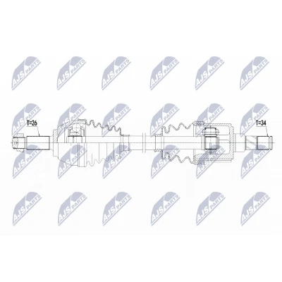 Bilde av NTY NPW BM 125 Drivaksel framaksel venstre 622 MINI: Countryman, JEEP: GRAND CHEROKEE 2