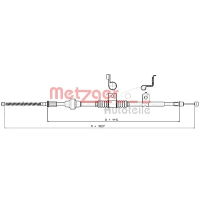Bilde av METZGER 17.2295 Bremsekabel høyre bak 1627/1415 COFLE MITSUBISHI: Outlander 2 SUV, ASX PEUGEOT: 4007, CITROËN: C Crosser SUV