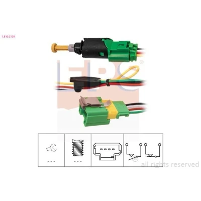 Bilde av FACET 7.1213K bremselysbryter mekanisk uten kabel Made in Italy OE Equivalent CITROËN: C6 Sedan, C5 II Stasjonsvogn, Berlingo Van