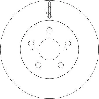Bilde av TRW DF6734 Bremseskiver 255 25 5 100 ventilert spraylakkert TOYOTA: Prius IV Liftback, PHV Hatchback