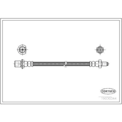 Bilde av CORTECO 19030344 Bremseslange 152 TOYOTA: Land Cruiser Prado 70 SUV