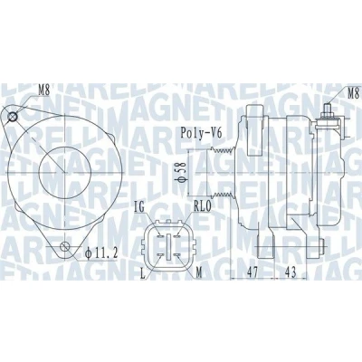 Bilde av MAGNETI MARELLI 063732097010 Dynamo 14V 100A TOYOTA: Yaris II Hatchback, Auris Hatchback