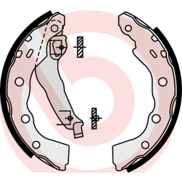Bilde av BREMBO S 54 515 Bremsesko 203 39 med håndbremsarm MITSUBISHI: Carisma Sedan, Hatchback