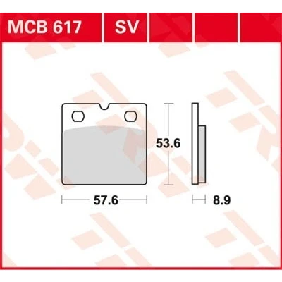 Bilde av TRW Organic Allround MCB617 Bremseklosser