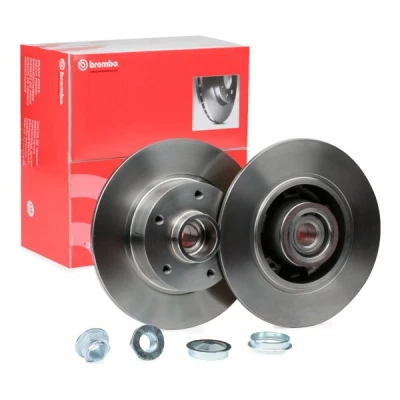 Bilde av BREMBO 08.B391.37 Bremseskiver 260 8 5 fullt ut med ABS senorring, skruer, hjullagersett RENAULT: Megane 4