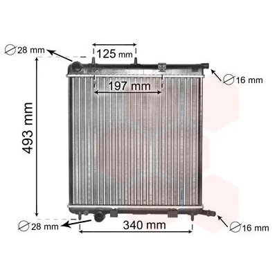 Bilde av VAN WEZEL 09002188 Radiator Aluminium 380 402 23 Kjøleribber satt sammen mekanisk CITROËN: C3 I Hatchback