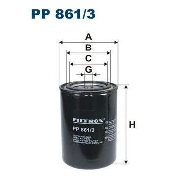 Bilde av FILTRON PP 861/3 Drivstoffilter Påskruingsfilter
