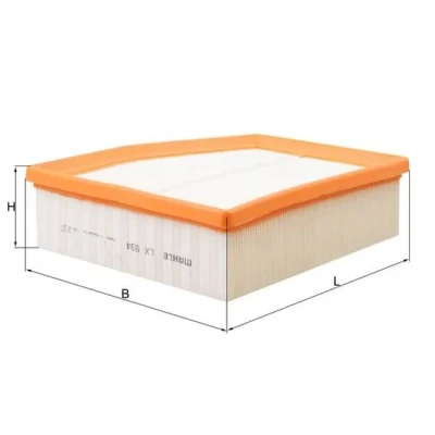 Bilde av MAHLE ORIGINAL LX 934 Luftfilter 61,9 187 224,8 Filterinnsats