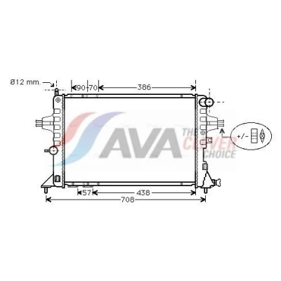 Bilde av PRASCO OLA2252 Radiator Aluminium 605 359 42 Kjøleribber satt sammen mekanisk OPEL: Zafira A, Astra G Sedan