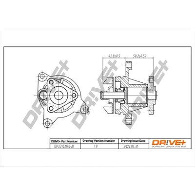 Bilde av Dr!ve+ DP2310.10.048 Vannpumpe for vifteremdrift FORD: S Max Mk1 MPV