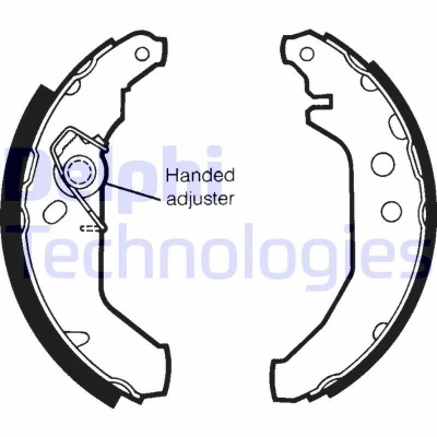 Bilde av DELPHI LS1435 Bremsesko 180 32 FORD: FIESTA 4