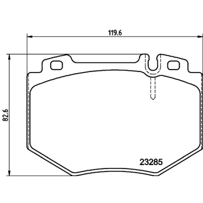 Bilde av HELLA 8DB 355 011 831 Bremseklosser klargjort for slitasjeindikator MERCEDES BENZ: S Klasse Sedan