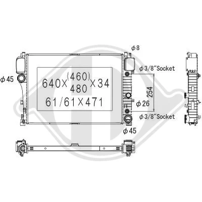 Bilde av DIEDERICHS DCM2420 Radiator 638 445 34 Climate