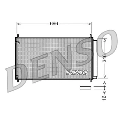Bilde av DENSO DCN50022 Kondensator med tørker 696x346x16 R 134a 696 TOYOTA: Avensis III Stasjonsvogn, Auris Hatchback, Sedan