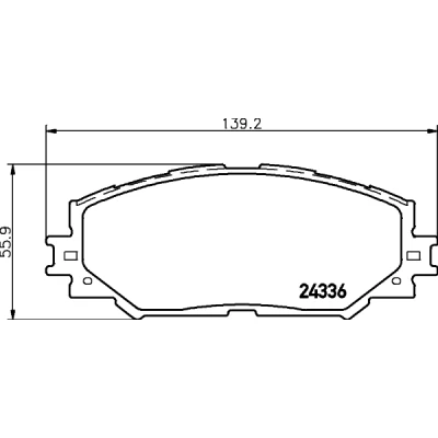 Bilde av HELLA 8DB 355 006 861 Bremseklosser ikke klargjort for slitasjeindikator TOYOTA: RAV4 III SUV, Auris Hatchback, IV SUV