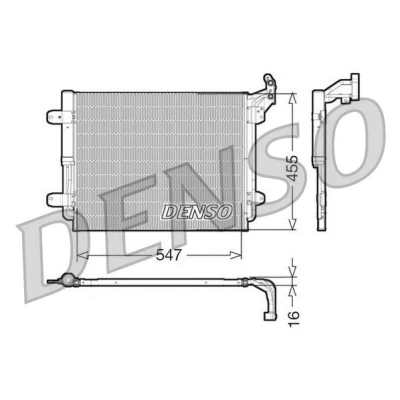 Bilde av DENSO DCN32062 Kondensator med tørker 547x455x16 R 134a 547 VOLKSWAGEN: Tiguan I