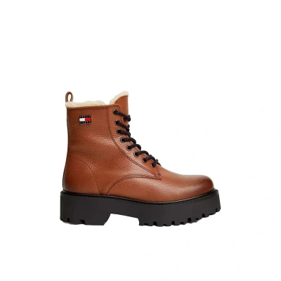 Bilde av Tommy Jeans TJW Platform Boots WL Vinterstøvler, Størrelse: 39, Sunset rust - Lær
