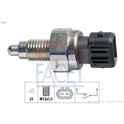 Bilde av FACET 7.6125 Bryter, ryggelys Made in Italy OE Equivalent VOLKSWAGEN: Polo III Hatchback, TRANSPORTER 4, 4 Bus