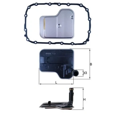 Bilde av MAHLE ORIGINAL HX 240D Automatgirfilter med tetning BMW: 3 Touring, X3