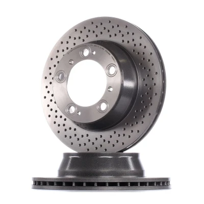 Bilde av BREMBO COATED DISC LINE 09.6665.11 Bremseskiver 299 24 5 perforert / ventilert belagt høy karbon med skruer PORSCHE: 911 Coupé, Cayman, Targa