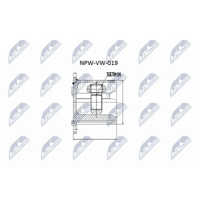 Bilde av NTY NPW VW 019 Drivknute girkassesiden FORD: Galaxy Mk2 MPV