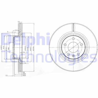 Bilde av DELPHI BG3942 Bremseskiver 314 25 5 ventilert oljet ubehandlet uten hjullager, ABS sensorring AUDI: A6 C6 Avant, C5 Sedan